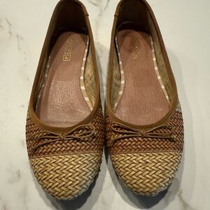 Sperry Nahla Tan and Cream Woven Loafers